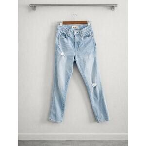 AMO Chelsea Crop Light Blue Denim Size 25